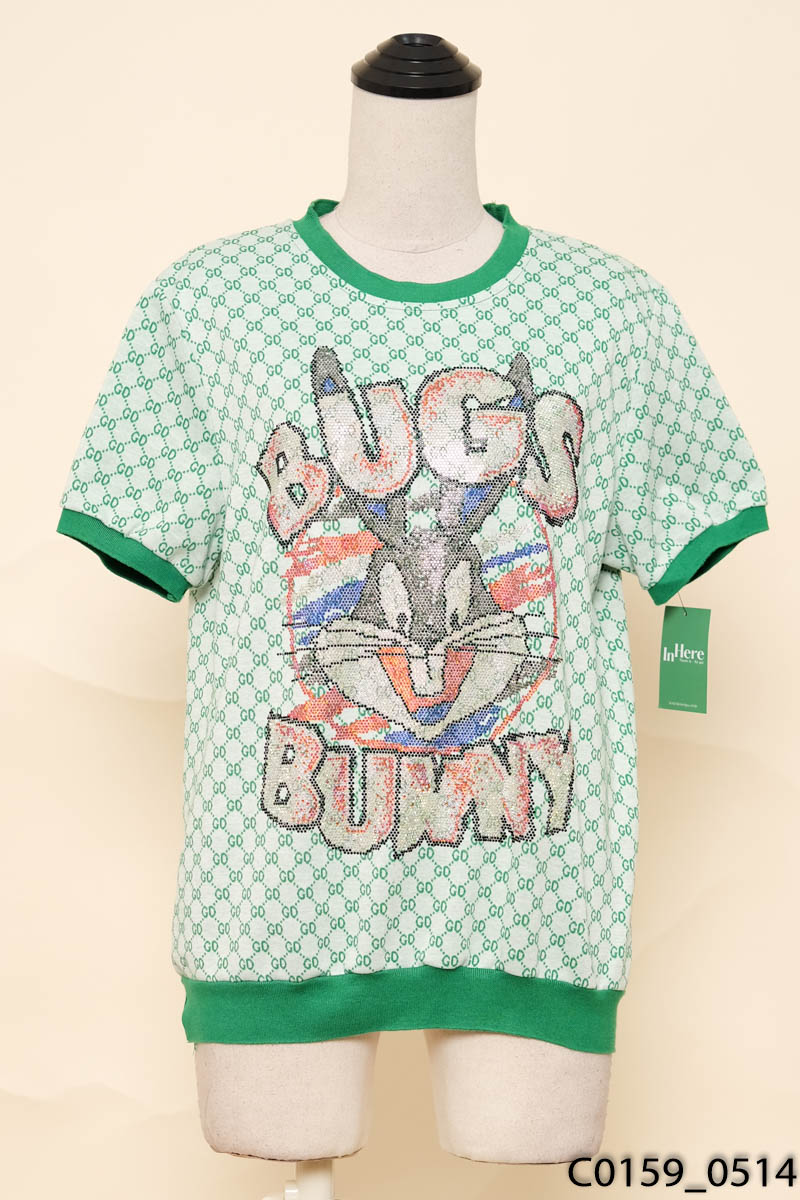 GINI BEAR-Áo thun xanh thỏ bunny