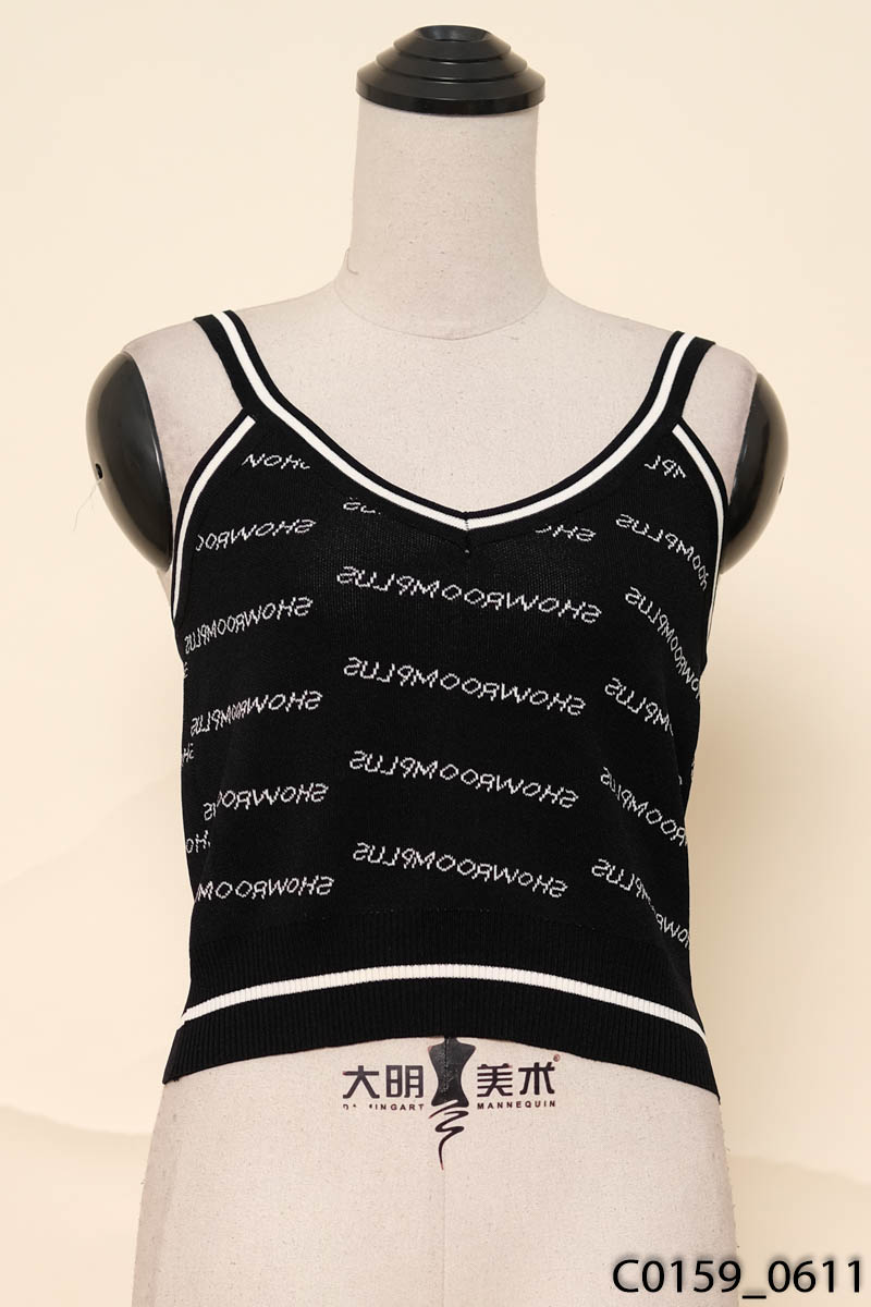 Áo len tanktop đen