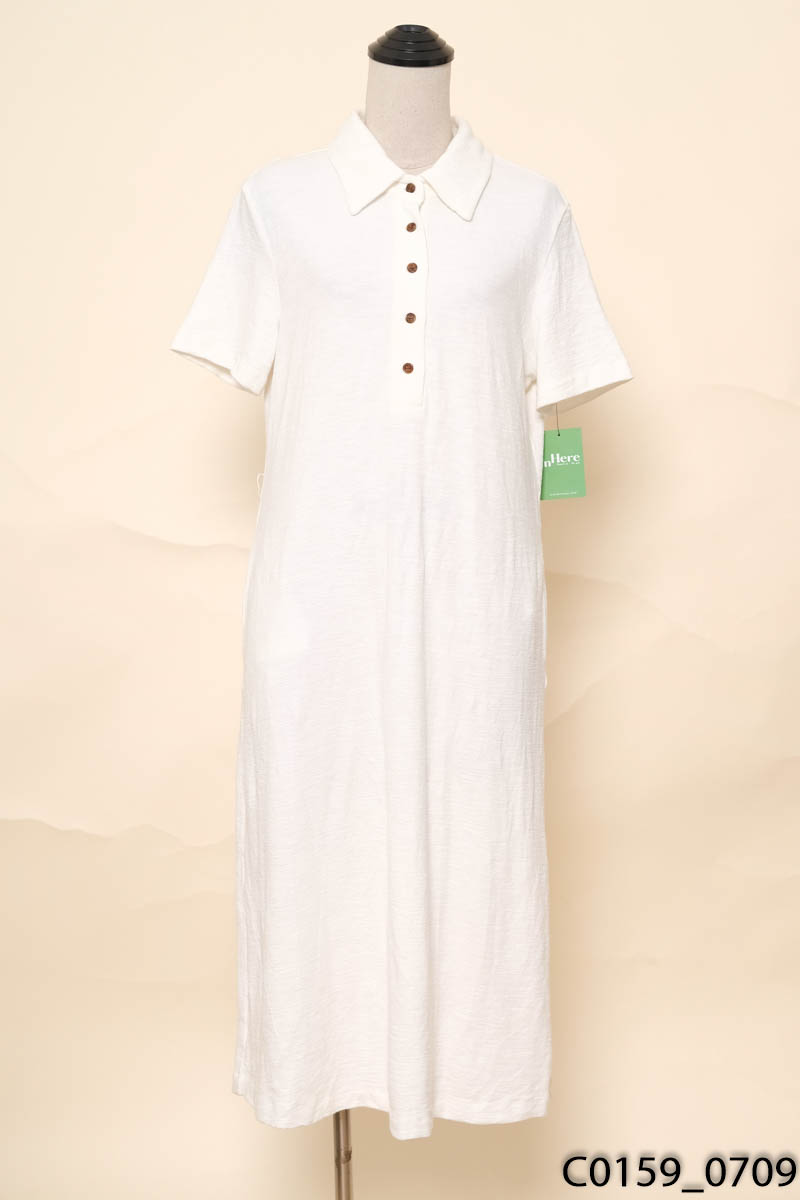 Đầm polo trắng