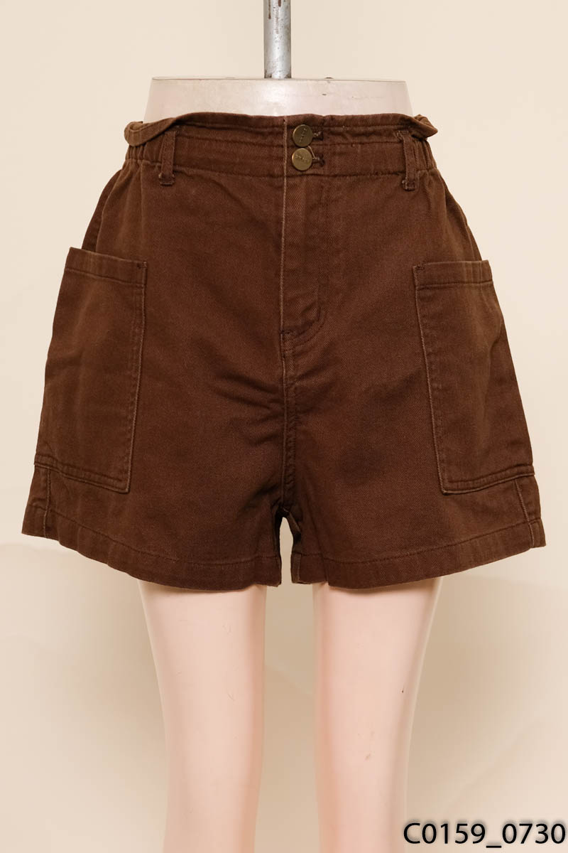 Quần shorts jean nâu