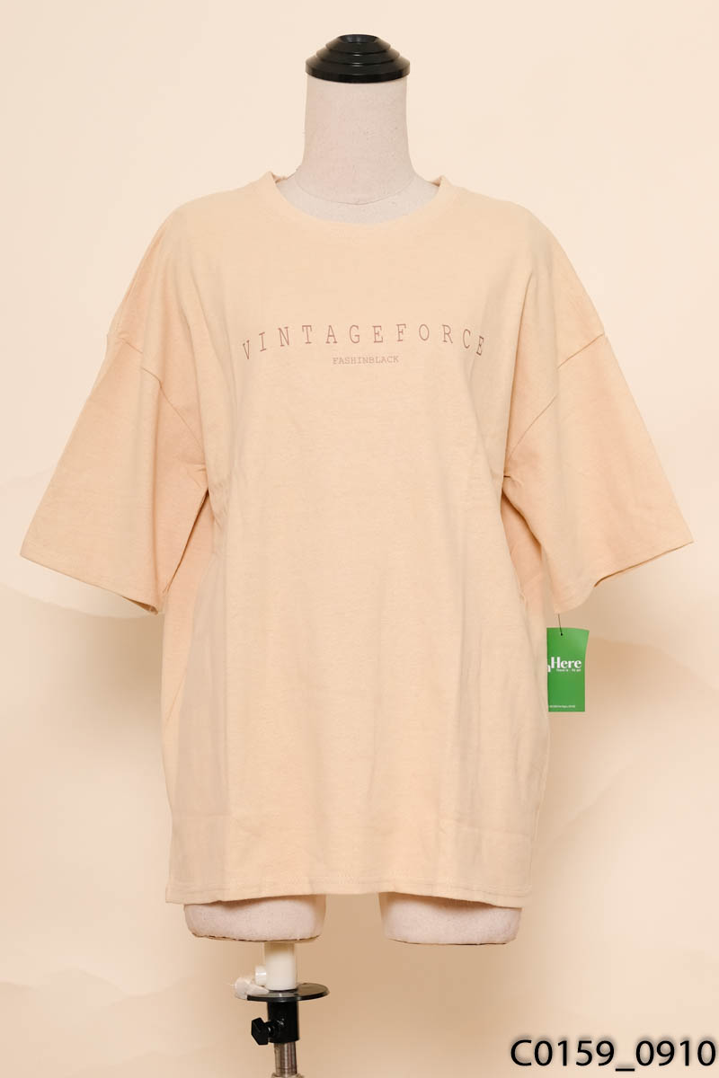 Áo phông be họa tiết New Tags