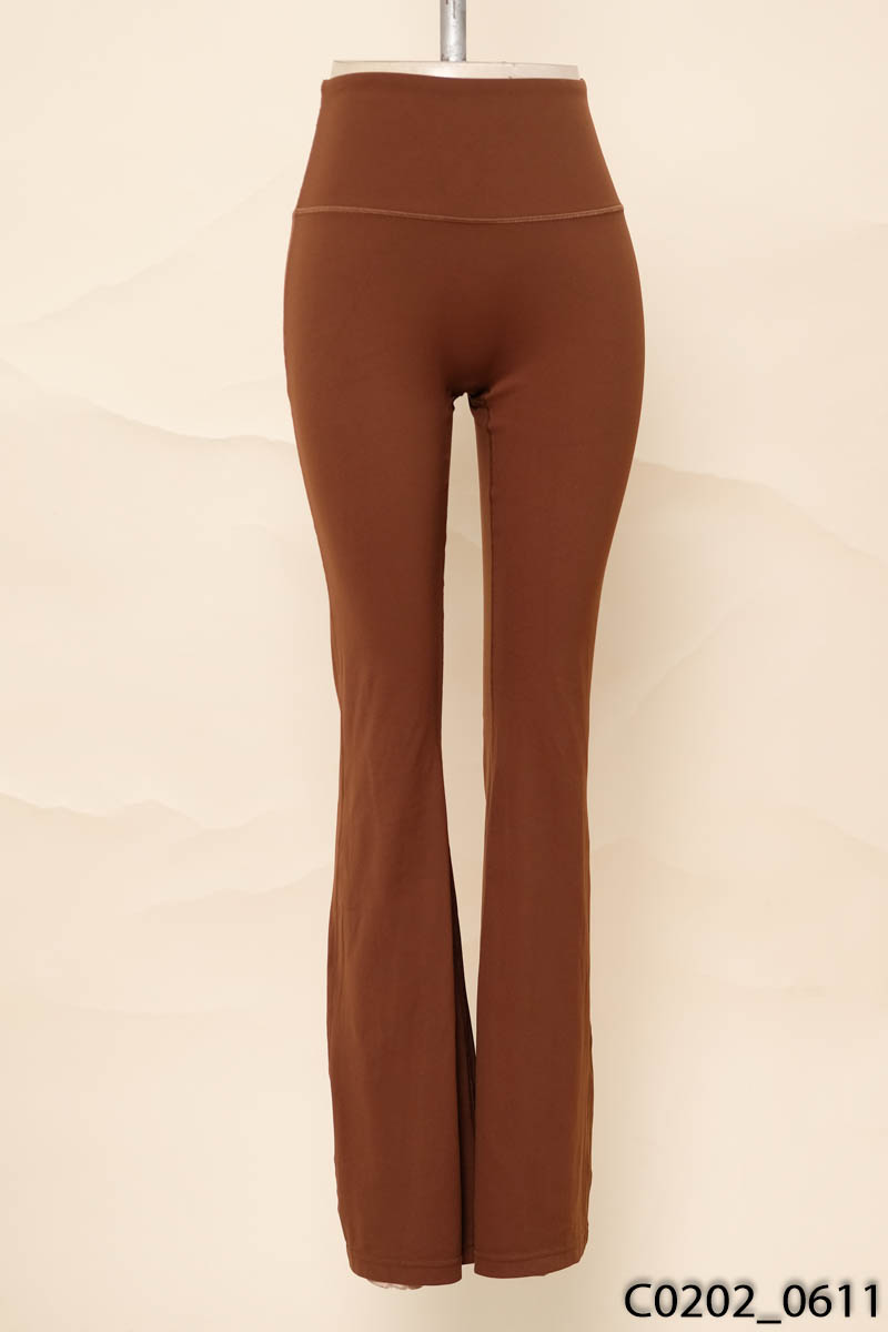 Quần legging ống loe nâu