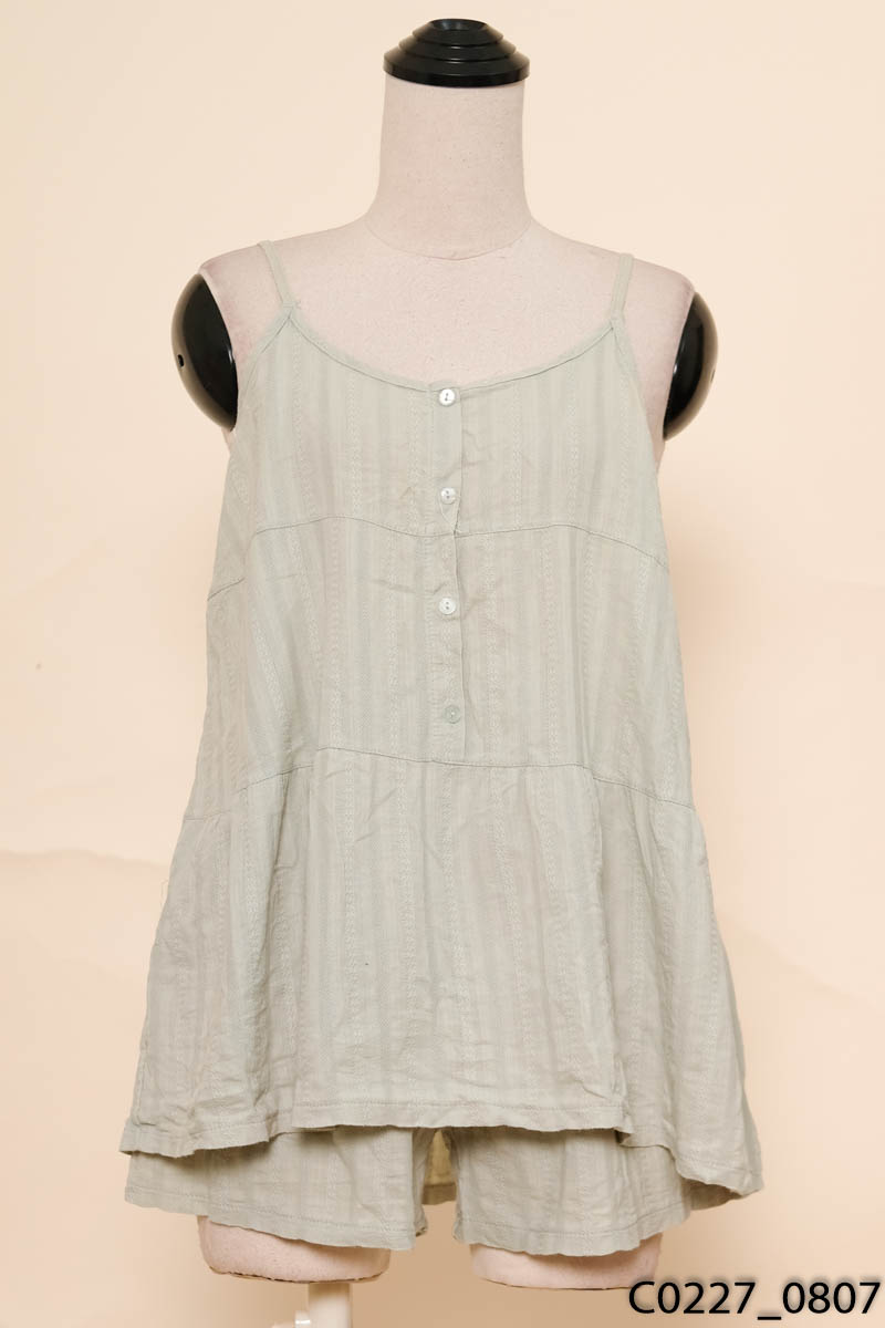 Set áo 2 dây xanh + quần shorts
