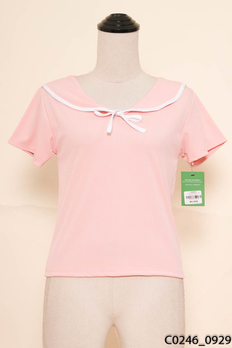 Áo hồng cộc tay
