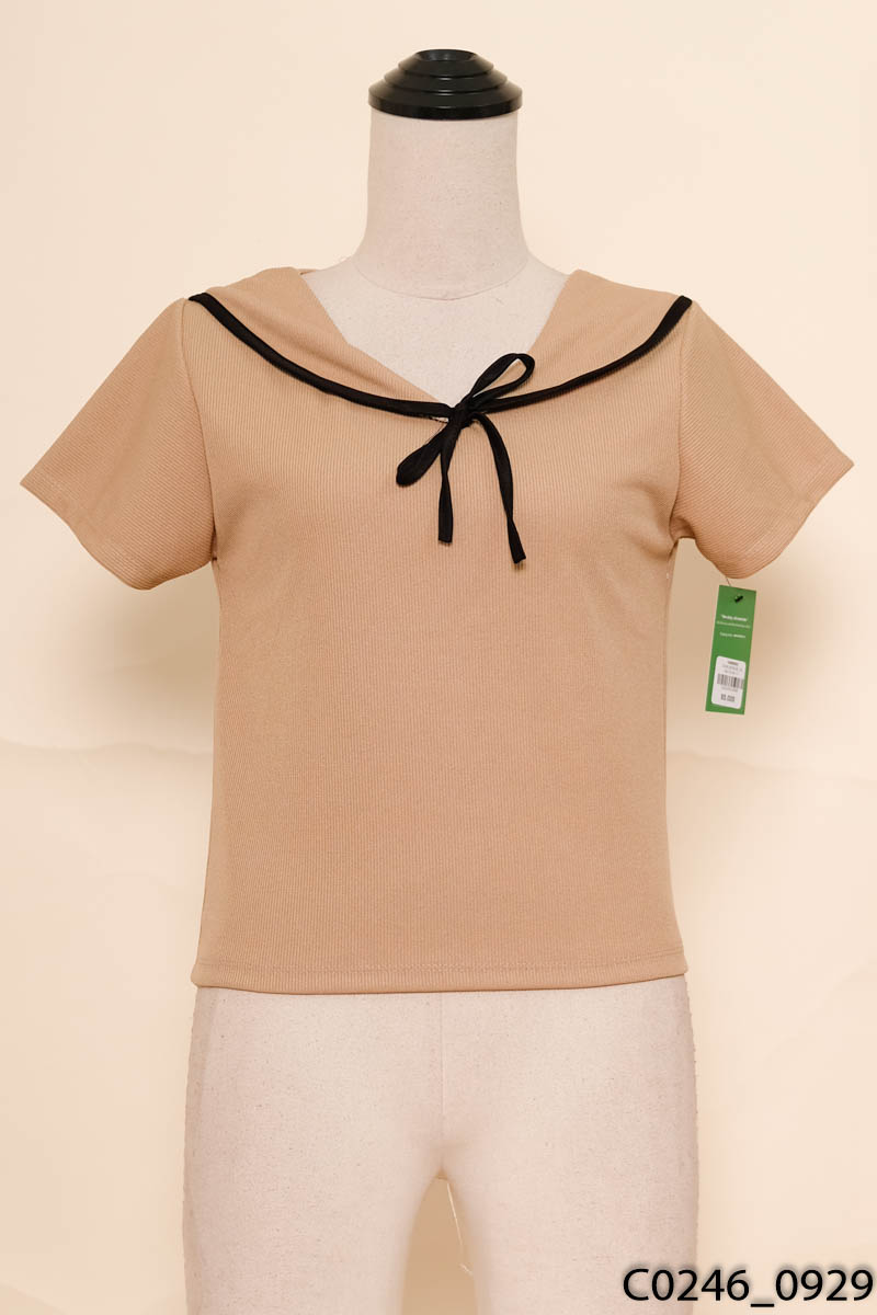 Áo nâu cộc tay