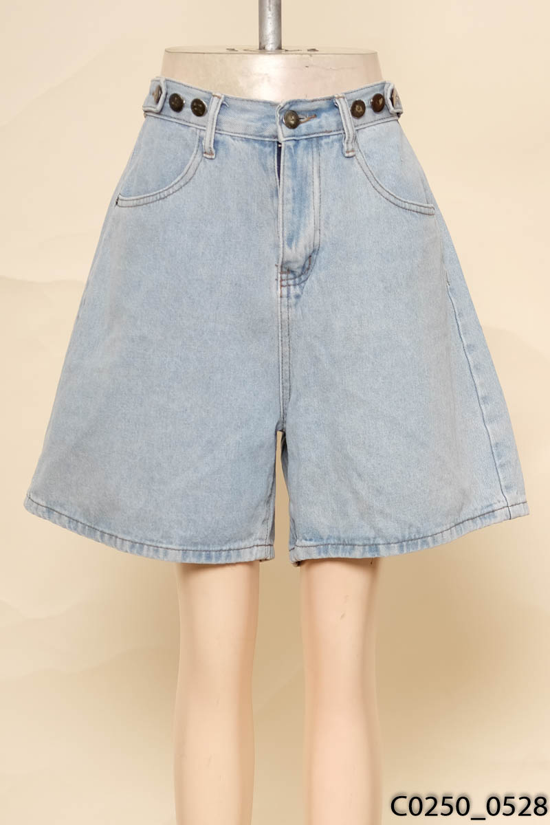 Quần shorts jean xanh
