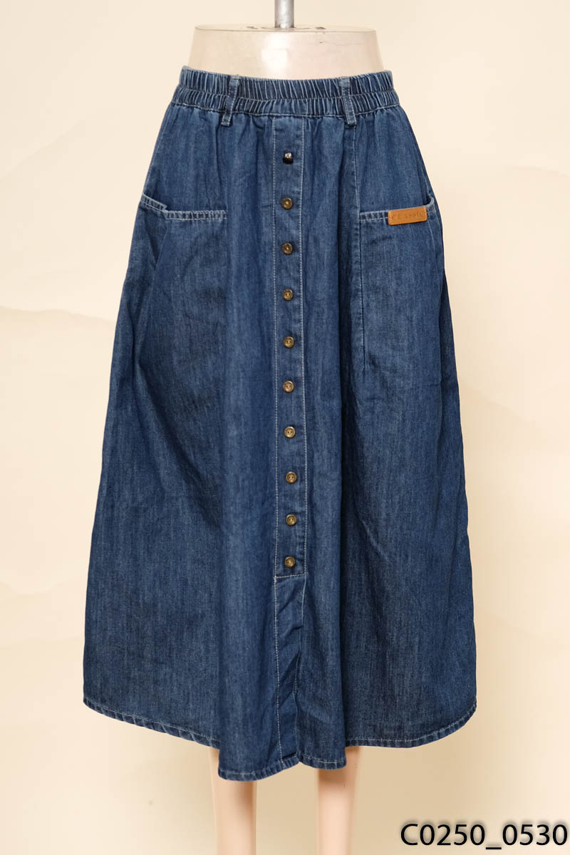 Chân váy jeans xanh