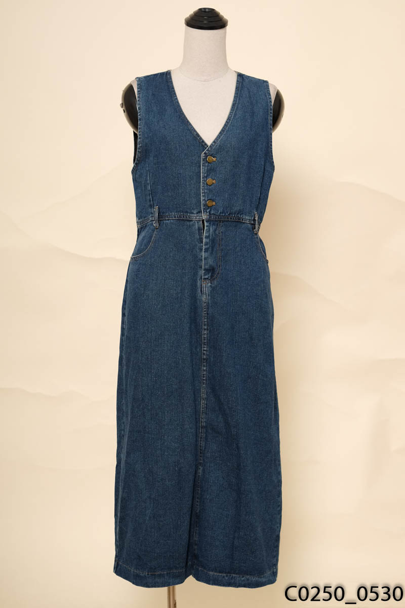 Đầm jeans xanh