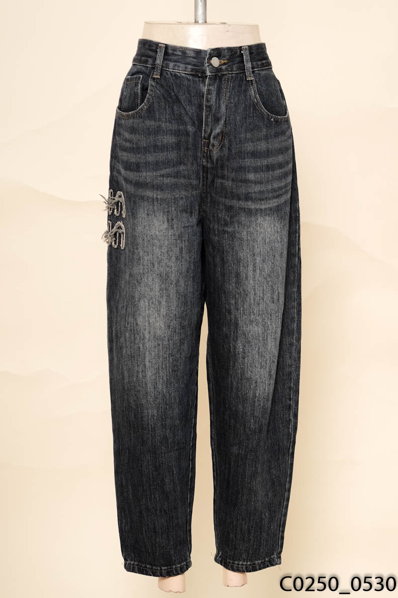 Quần jeans xanh đen