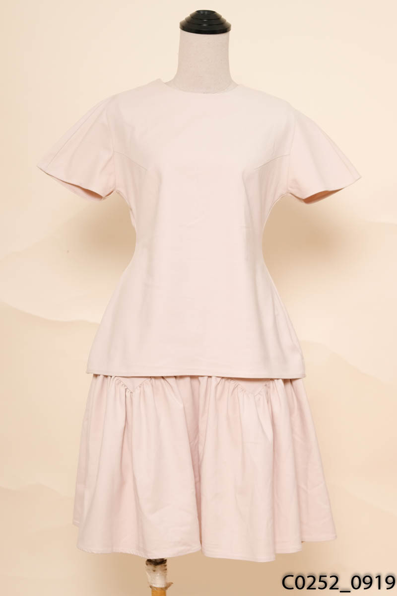 Set áo be cộc tay + chân váy