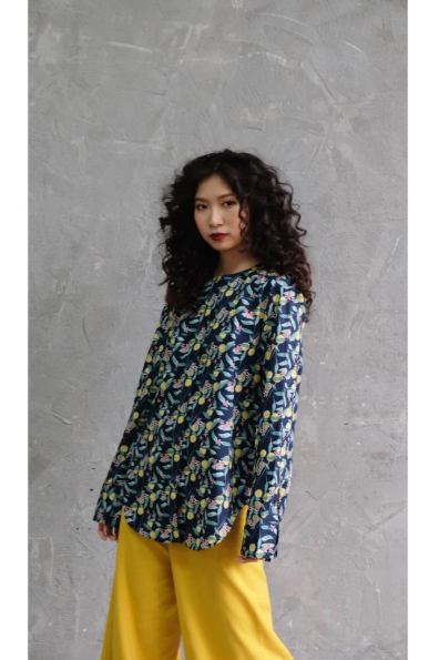 MIHN STUDIO-Áo sơ mi cổ tròn New Tags