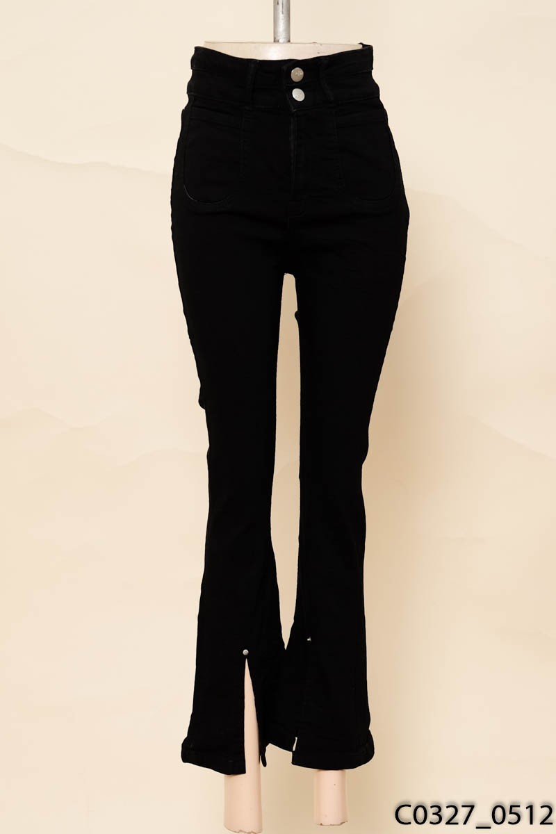 Quần jeans loe đen