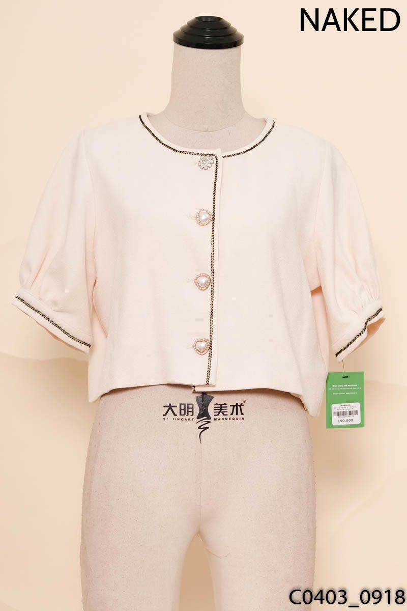 NAKED - Áo be dạ tweed