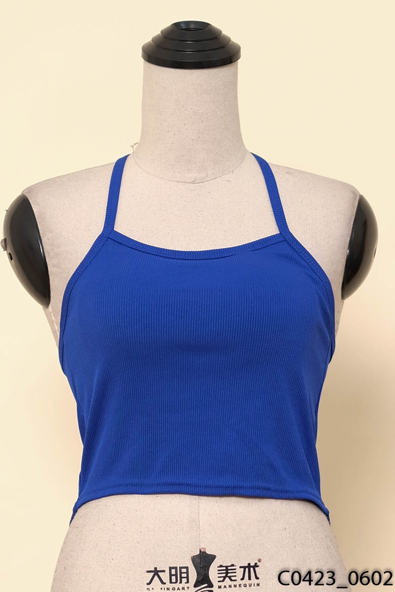 Áo cổ yếm xanh len tăm New Tags