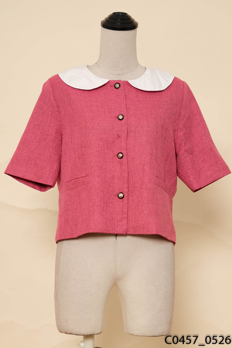 RS STUDIO - Áo dạ tweed hồng