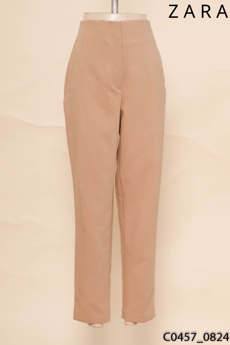 Quần baggy be túi giat chéo Zara