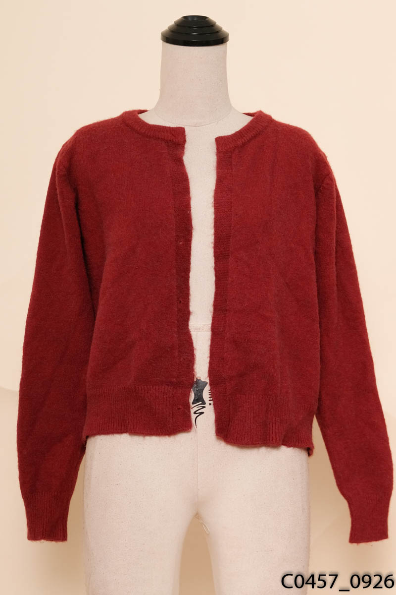 Áo cardigan len đỏ