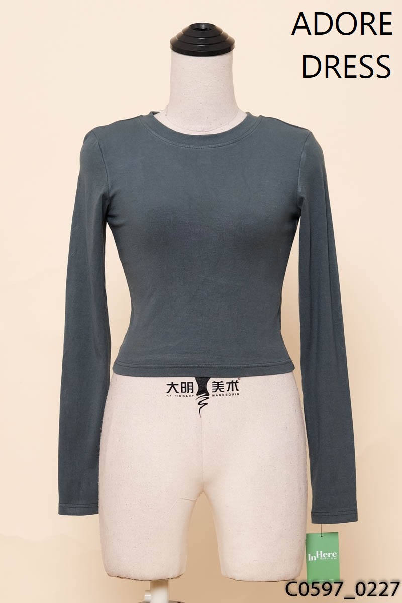Áo dài tay xanh ngọc adore dress