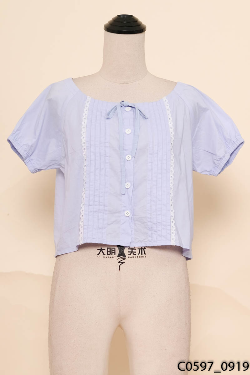 Áo tím cộc tay