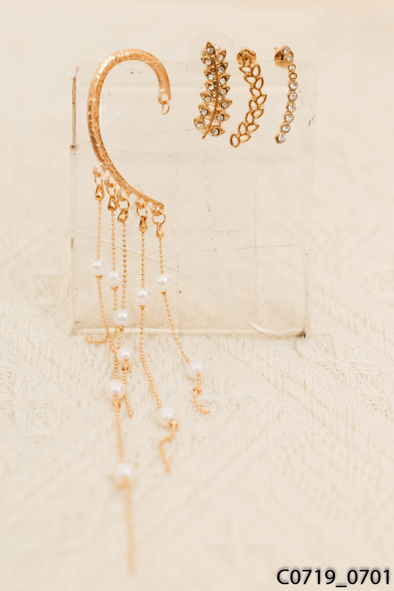 Set 4 khuyên cài vành tay đính đá