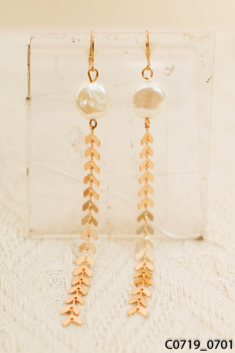 Set vòng cổ vàng đính ngọc trai + khuyên tai