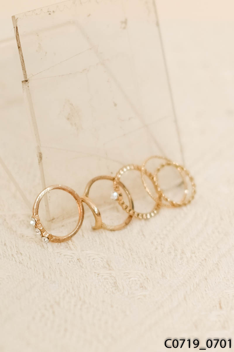 Set 5 nhẫn vàng