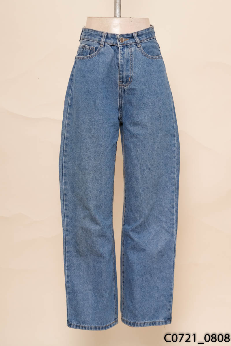 AMIROSSI - Quần jeans xanh ống suông