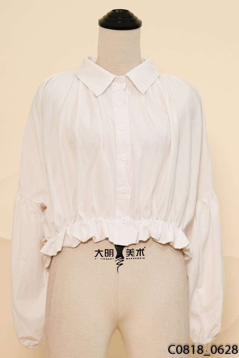 Áo trắng tay bồng nhún