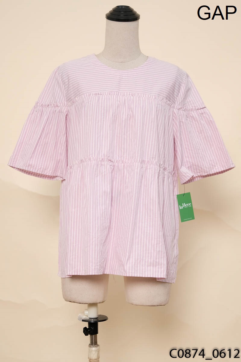 Áo tím kẻ trắng GAP