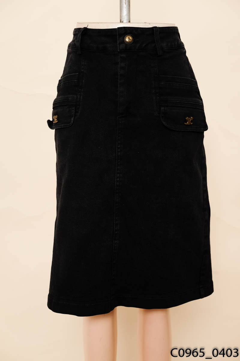 Chân váy jeans đen