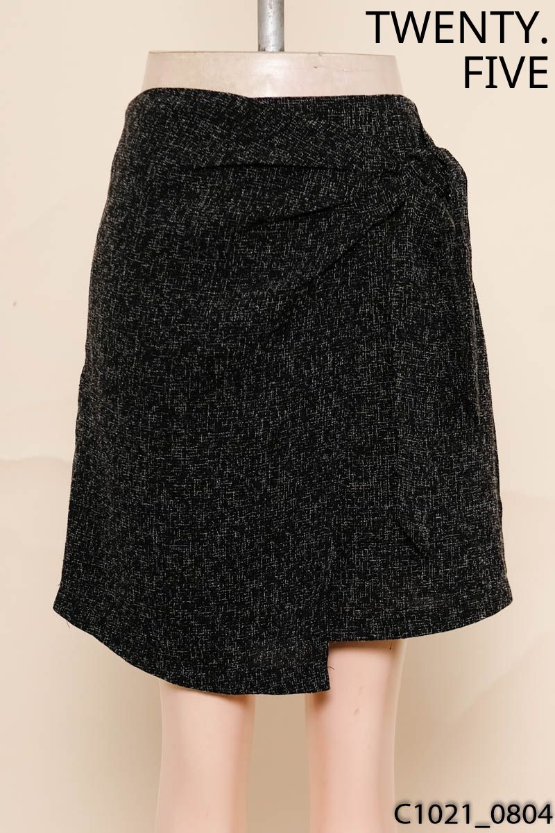 Chân váy dạ tweed đen Twenty.five