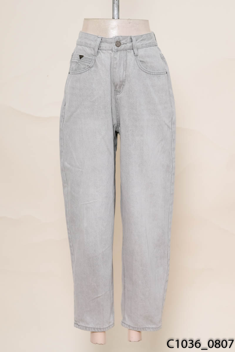 Quần jeans baggy xám trắng