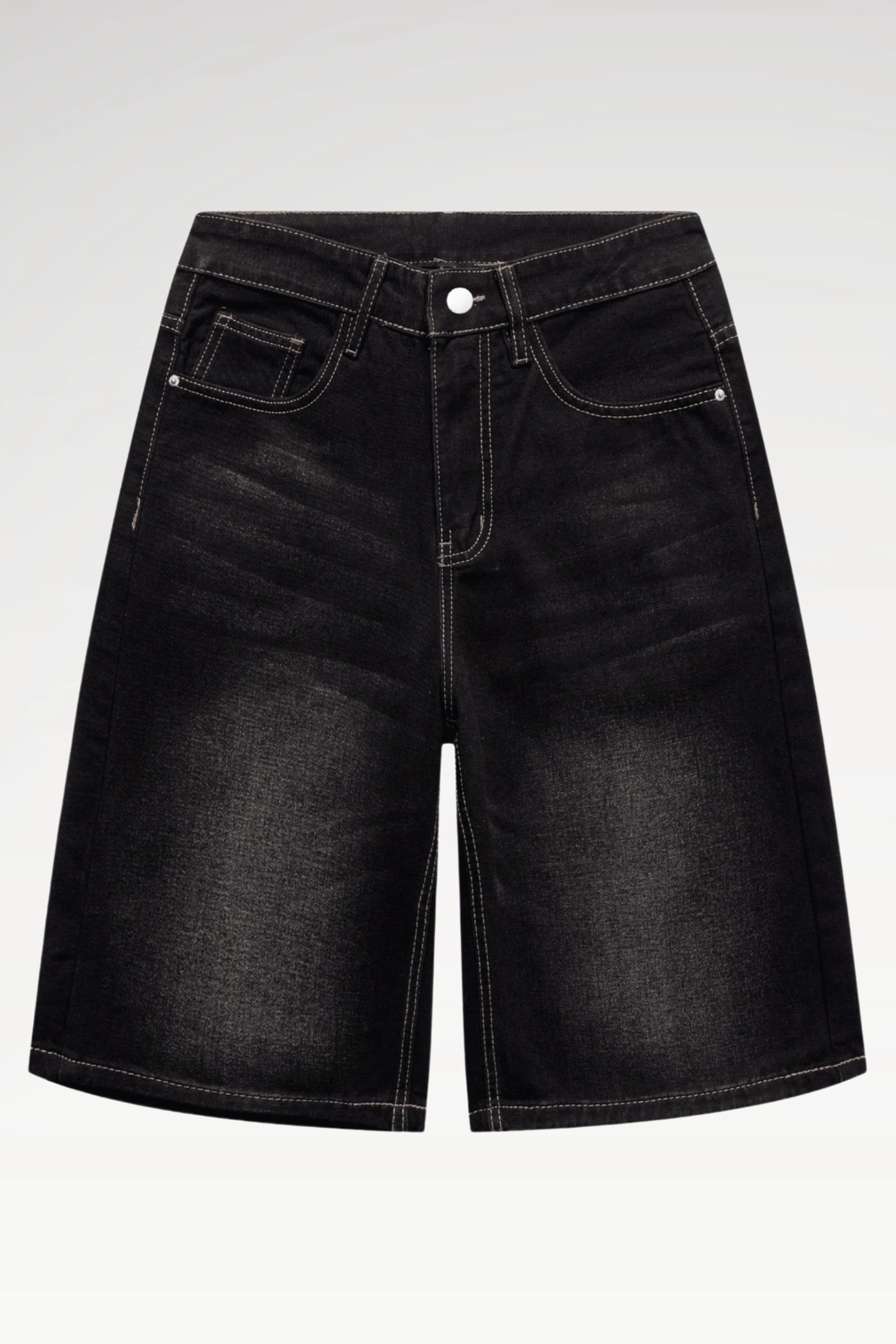 TEE LAB-Quần jeans đen lửng