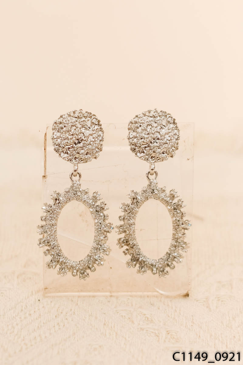 Set 3 đôi khuyên tai bạc đính đá