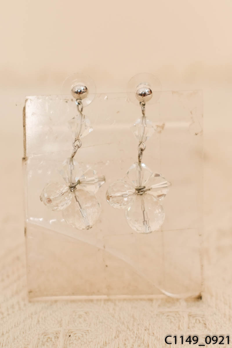 Set 2 đôi khuyên tai đá ngọc + dây treo điện thoại