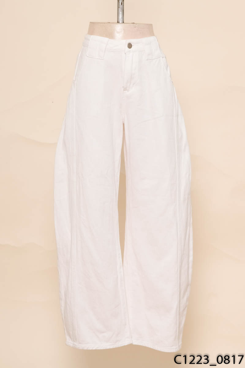 Quần jeans trắng ống rộng