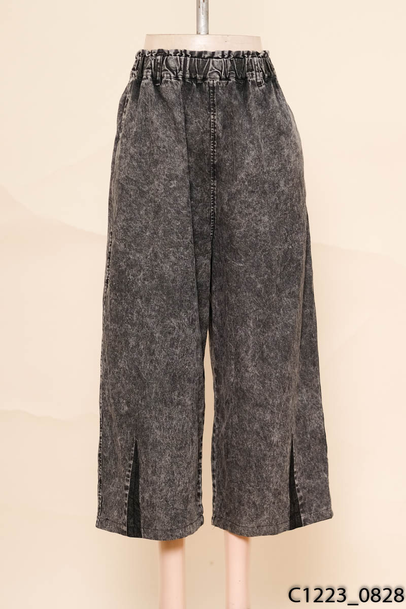 Quần culottes xám loang