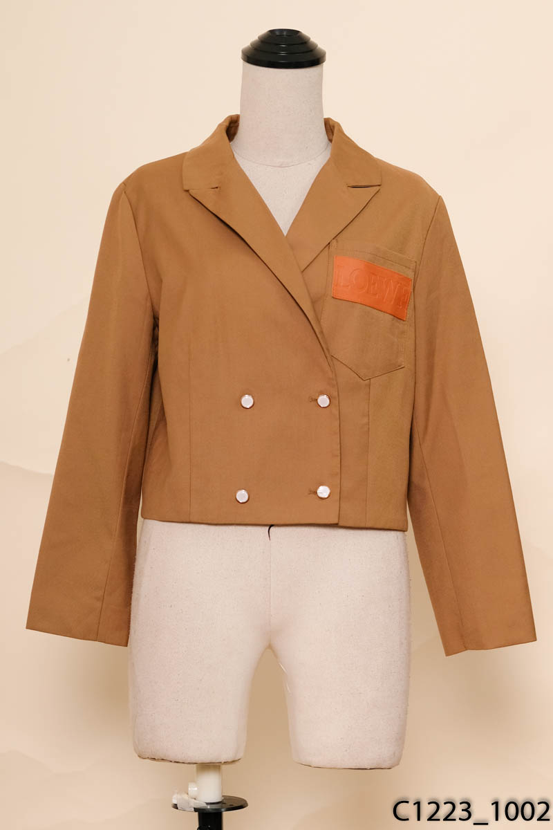 ÁO khoác vest crop nâu