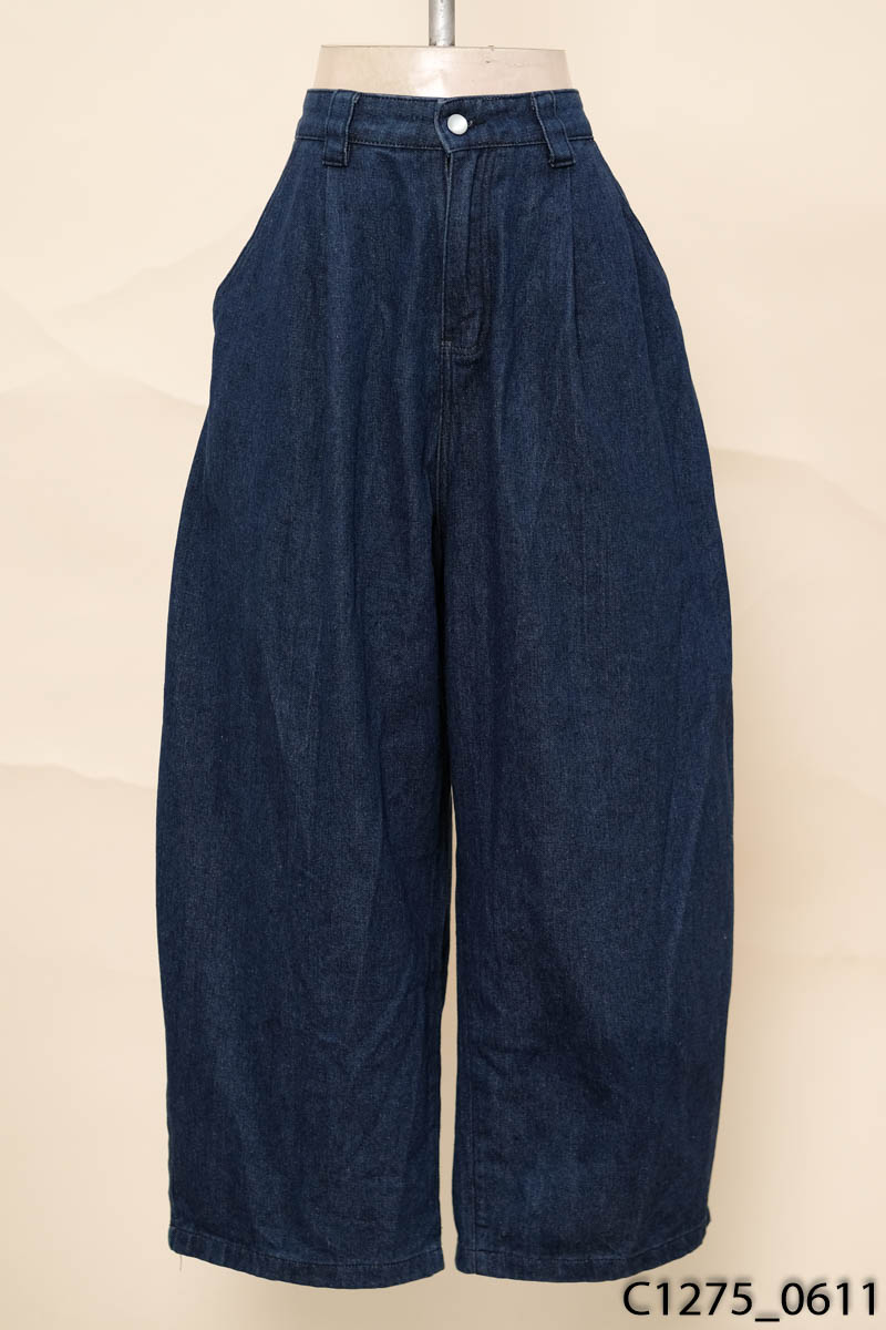Quần jeans ống rộng xanh