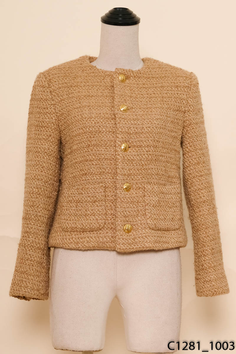 Áo dạ tweed nâu