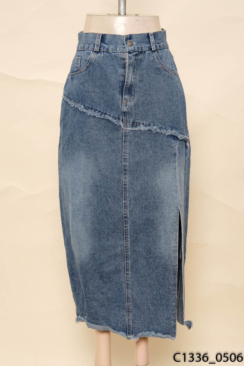 Chân váy jeans xanh