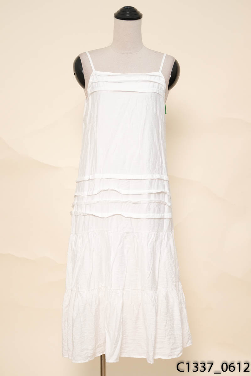 Đầm linen trắng 2 dây