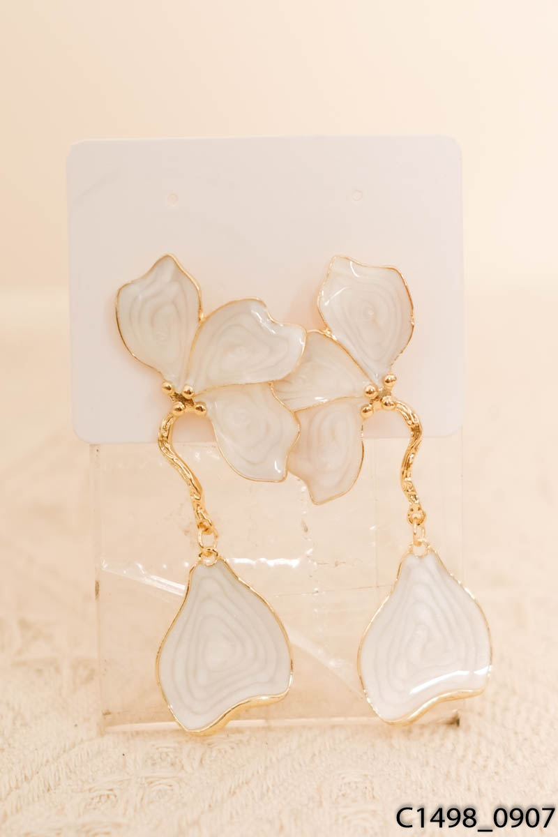 Set 2 khuyên tai+ 2 vòng hình học acrylic