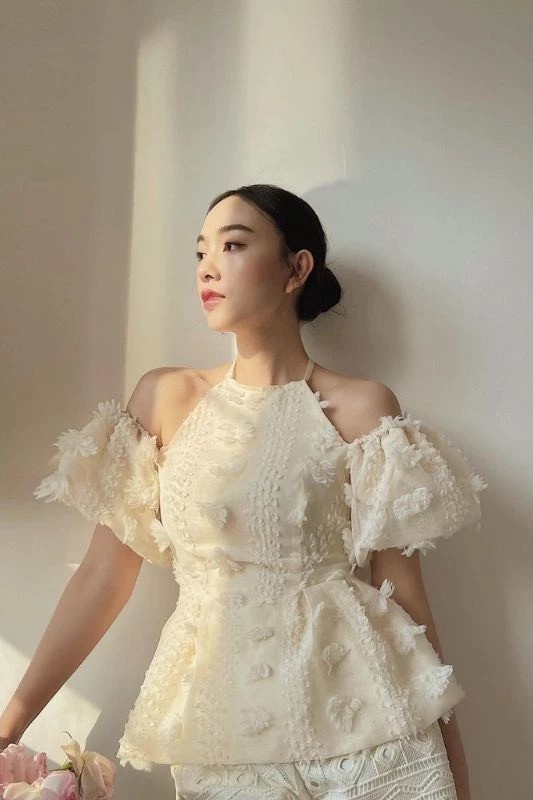 LINLY STORE-Áo kem trễ vai cổ yếm