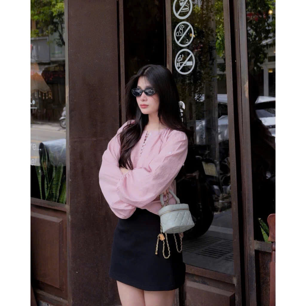 EMBYEN - Áo babydoll hồng