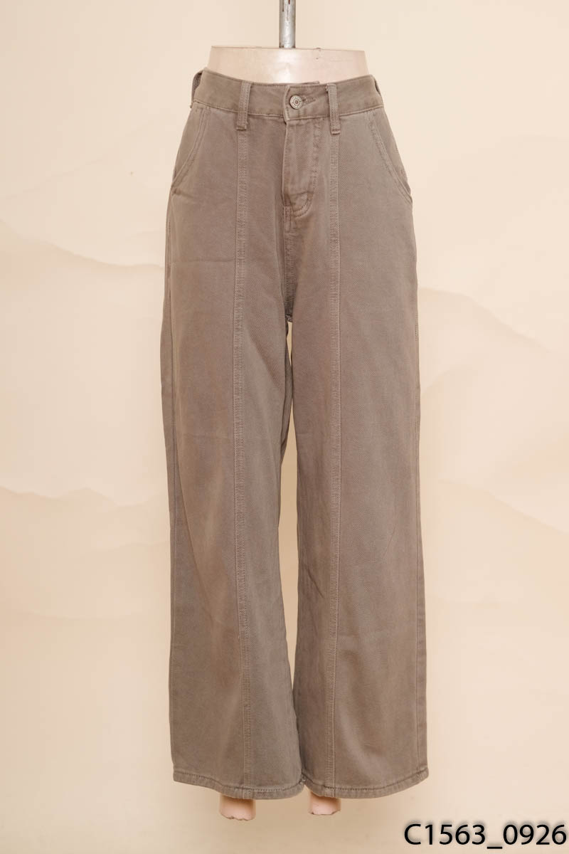 Quần jeans xám ống rộng