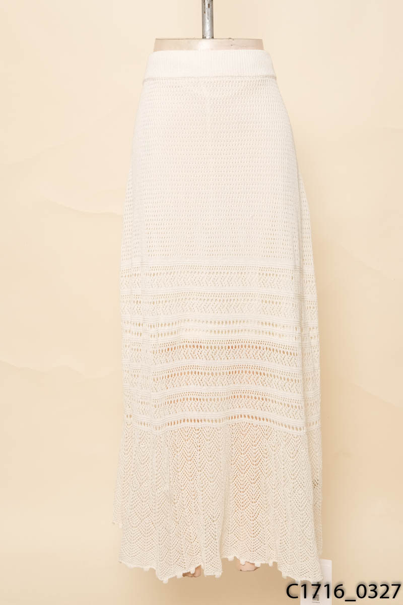 Chân váy lưới be New Tags