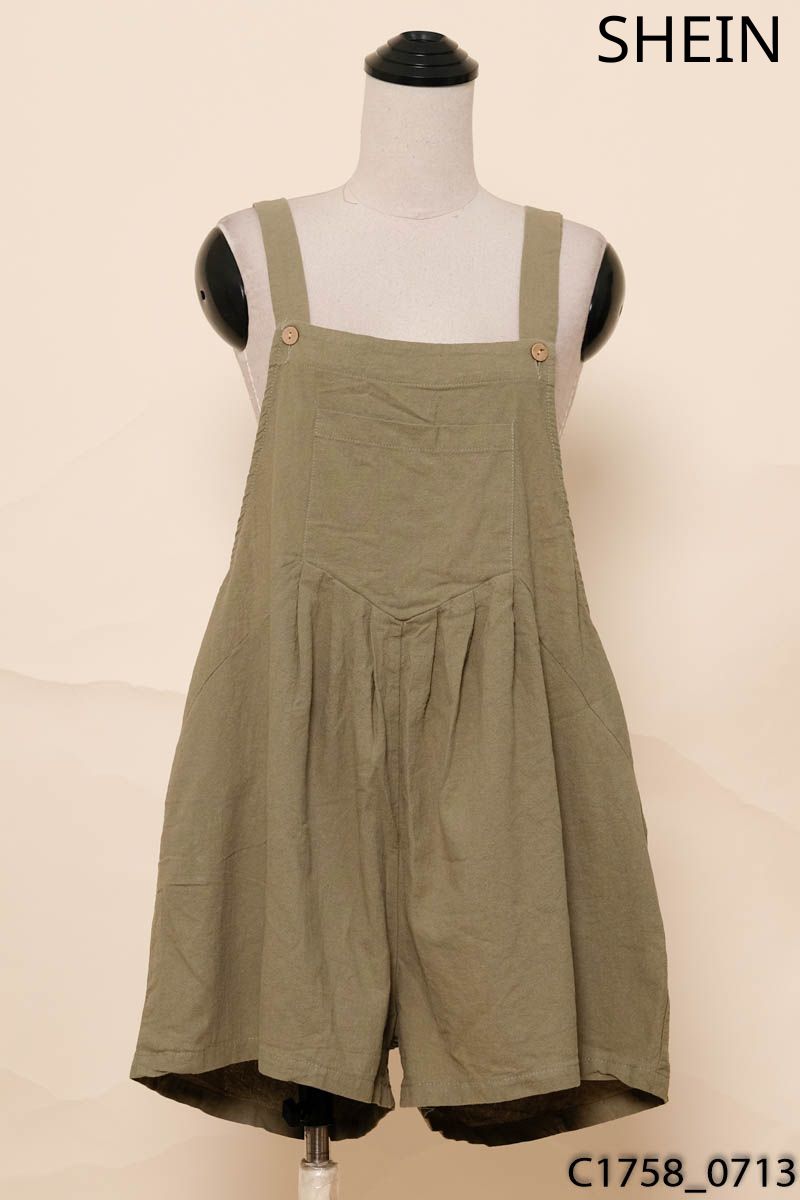 Quần yếm xanh shein