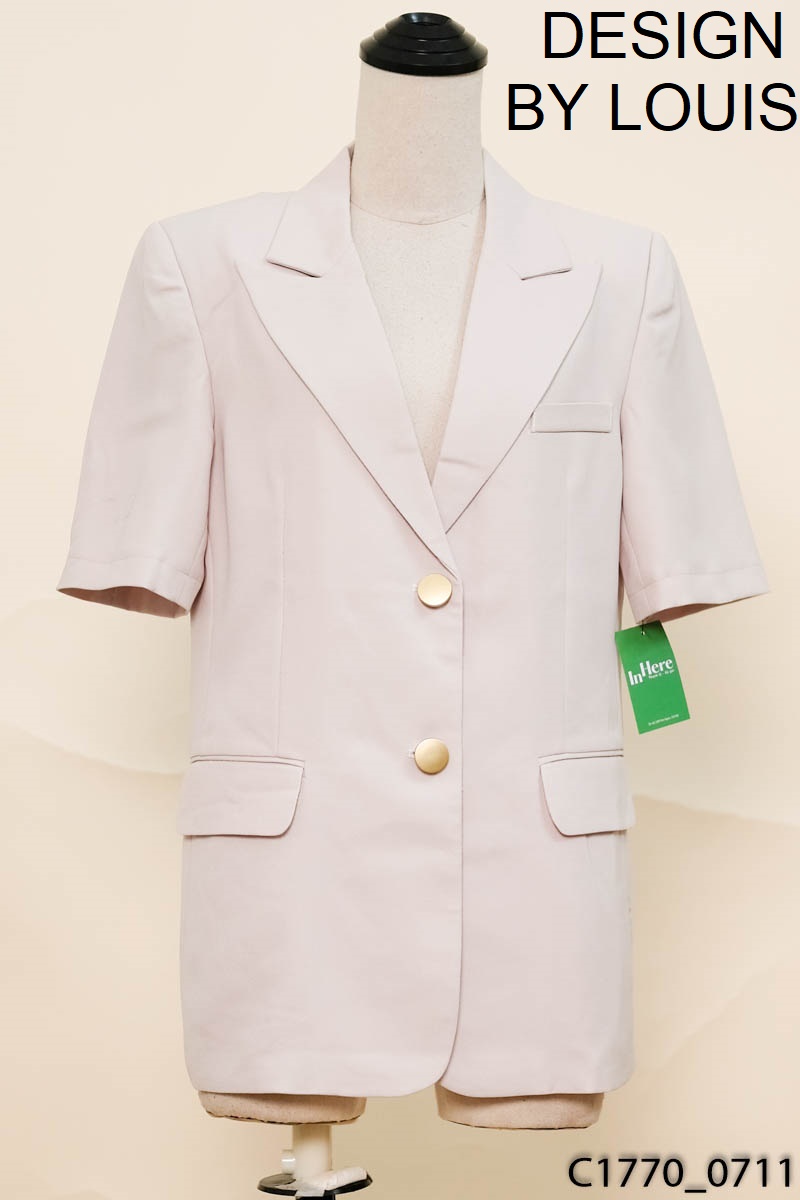 DESIGN BY LOUIS - Áo khoác vest kem gạo cộc tay New Tags