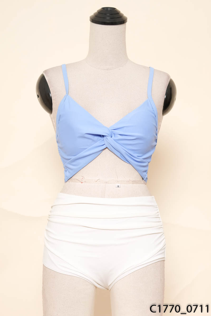 Set bikini áo xanh + quần trắng New Tags